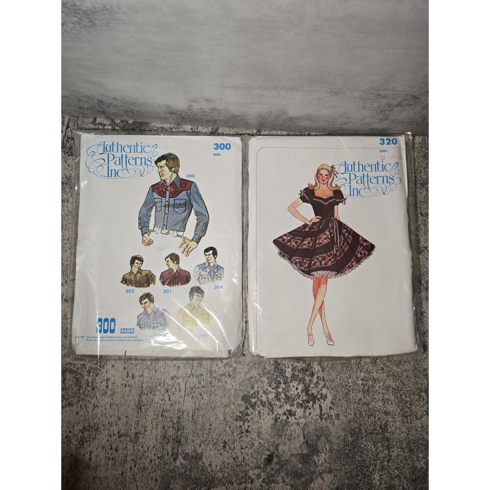 Authentic Patterns Inc Vintage Sewing Pattern # 320 Multi Sized 12, 14, 16 Uncut